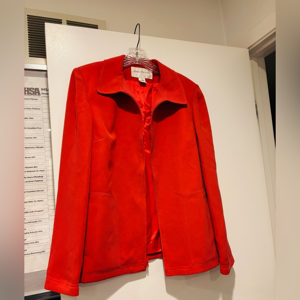 Jones New York Vibrant Red Blazer